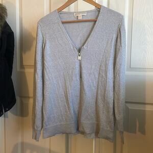 Michael Kors Large Silver Metallic Sweater